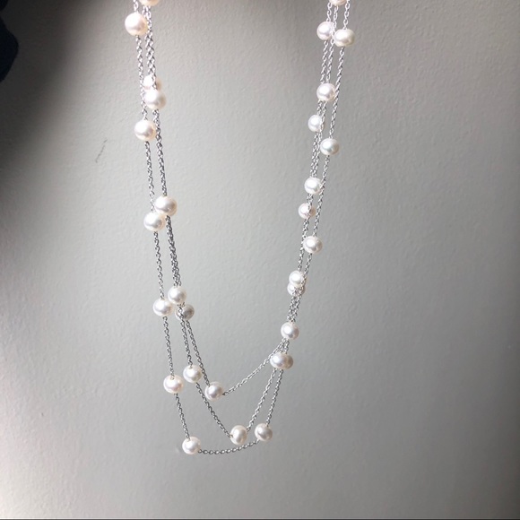 HP Freshwater AAA pearls 925 silver necklace - Picture 3 of 10